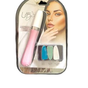 New 3-in-1 Nail Care Kit Battery Powered Nail File Buffer Polisher